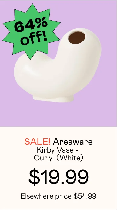 Kirby Vase - Curly  (White)