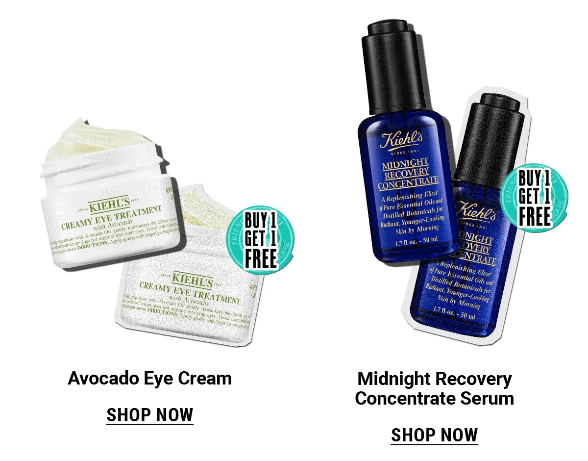 Avocado Eye Cream, Midnight Recovery Concentrate Serum