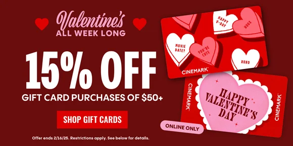 VALENTINE'S ALL WEEK LONG | 15% OFF GIFT CARD PURCHASES OF $50+ | SHOP GIFT CARDS