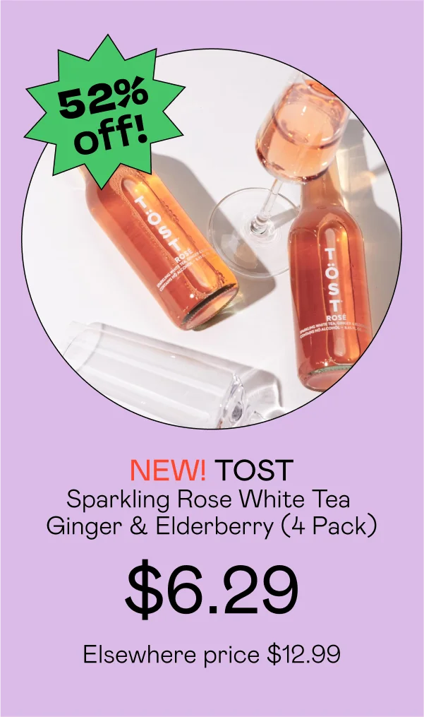 Sparkling Rose White Tea Ginger & Elderberry (4 Pack)