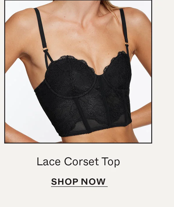 Lace Corset Top Black