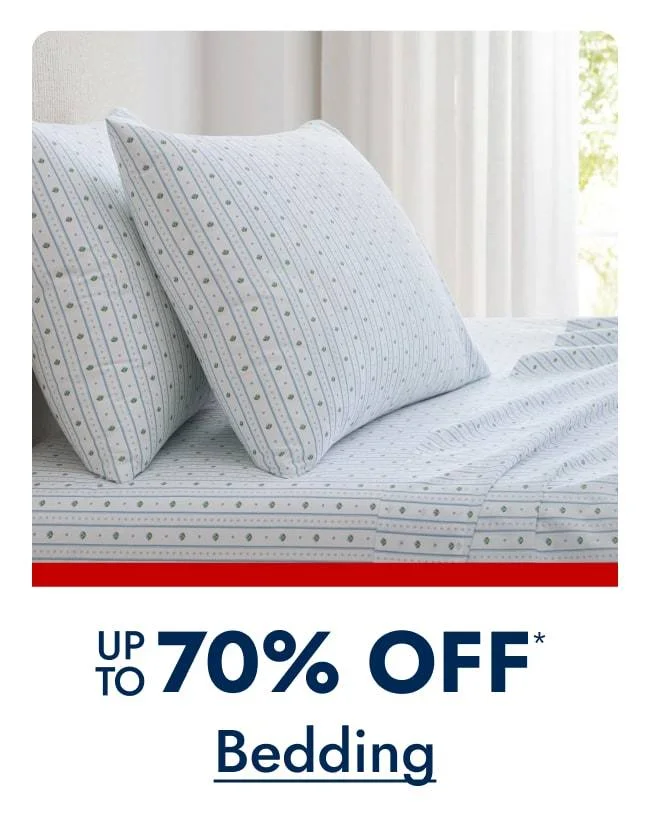 Bedding Up to 70% off