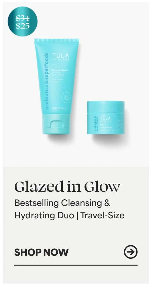 Glazed in Glow bestselling cleansing & hydrating duo | Travel-Size(SRP: $25, VALUE: $34 (27% savings)