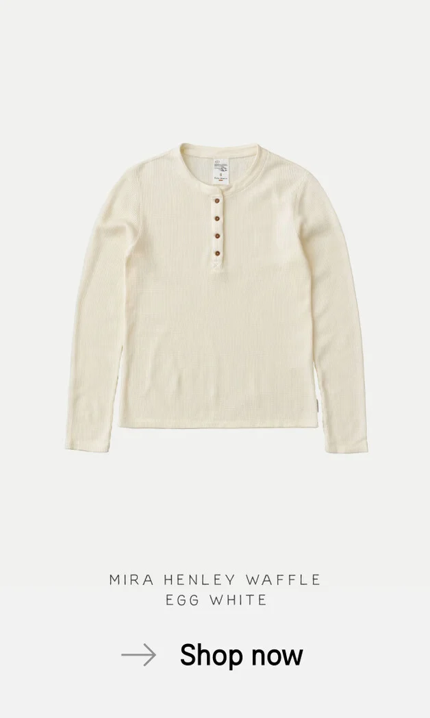 Mira Henley Waffle Egg White