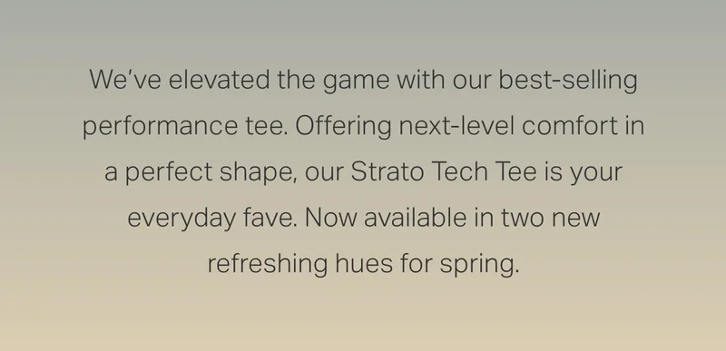 We've elevated the game with our best-selling performance tee.