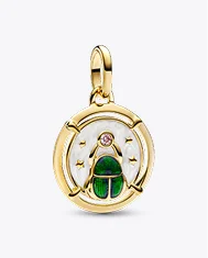 Scarab Beetle Medallion Charm