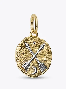 Crossing Arrows Medallion Charm