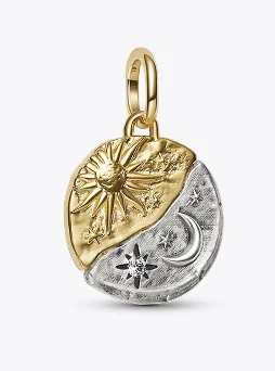 Sun and Moon Medallion Charm