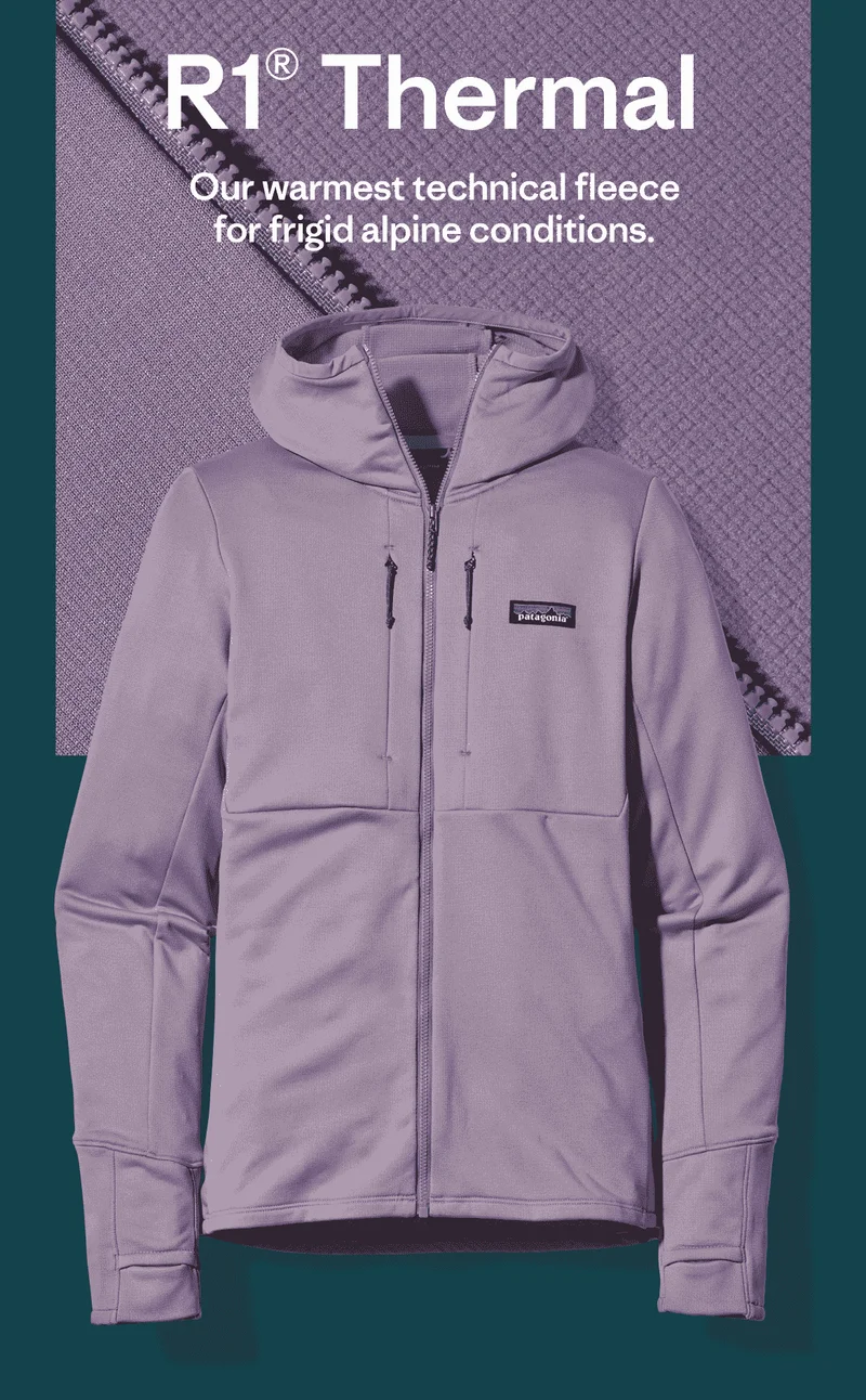 R1 Thermal. Our warmest technical fleece for frigid alpine conditions.