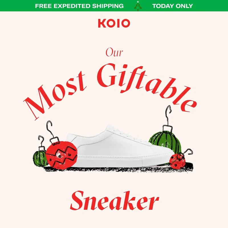 Free expedited shipping Today Only KOIO Our Most Giftable Sneaker