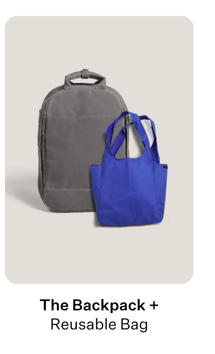 The Backpack + Reusable Bag