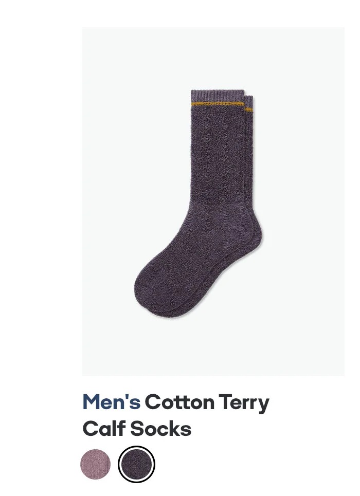 Men's Cotton Terry Calf Socks