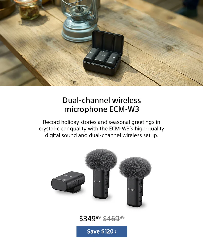 Dual-channel wireless microphone ECM-W3 | Save $120