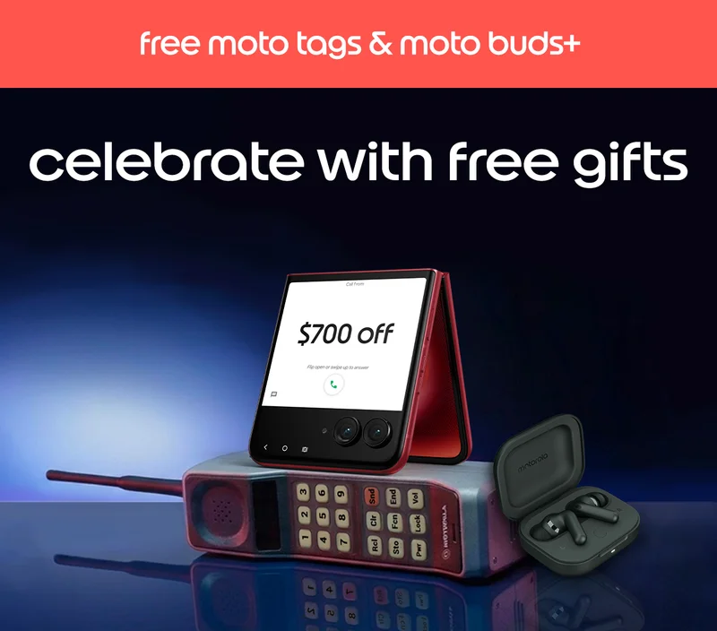 free moto tags & moto buds+ celebrate with free gifts