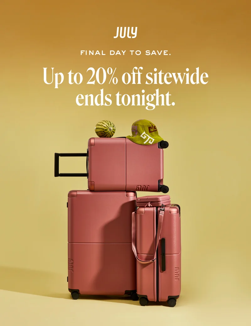 final day to save. Up to 20% off sitewide ends tonight.