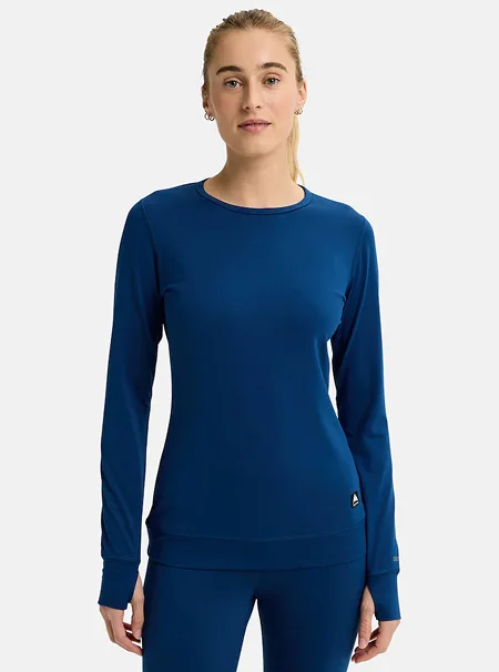 Women's Burton Midweight Base Layer Crewneck in Nightfall