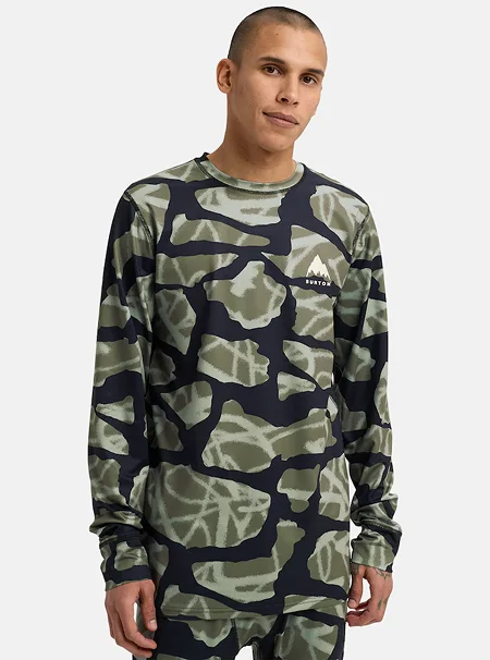 Men's Burton Lightweight X Base Layer Crewneck in Graffiti Camo