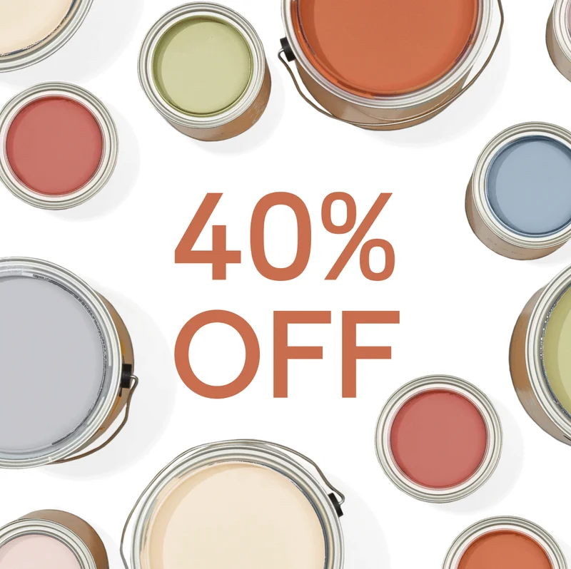 SPRING SALE: Spring into color with 40% off! Spring cleaning? How about spring painting?! Everything sitewide is 40% OFF — from the paint to the samples to the tools you need to make it all happen. Get a spring in your step and grab your favorites before they're gone! Use code: discount code. Shop The Sale