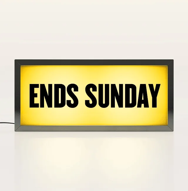 Anniversary Sale ends Sunday.