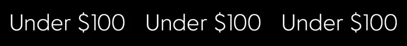 Under $100