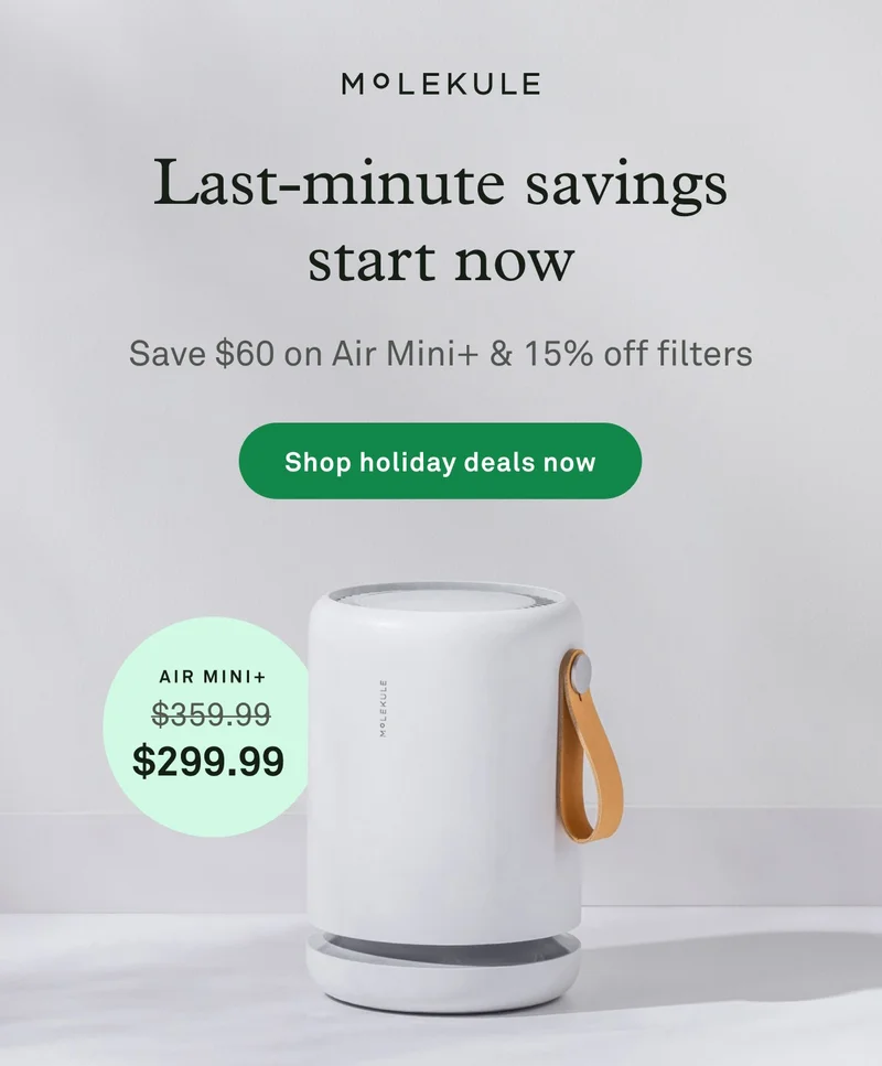 Last-minute savings starts now: Save $60 on Air Mini+ and 15% off filters