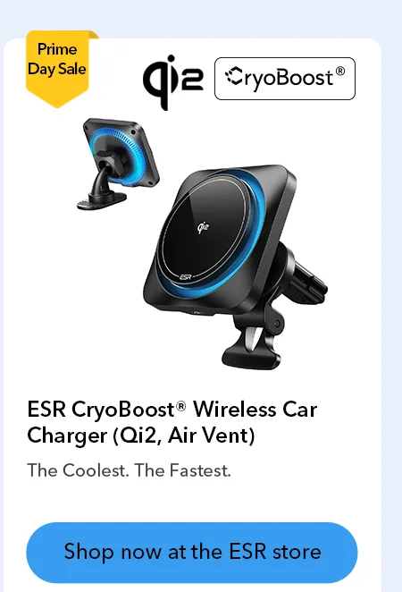 ESR CryoBoost® Wireless Car Charger (Qi2, Air Vent)