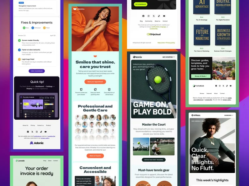 New Email Templates, Postcards & Slides Updates