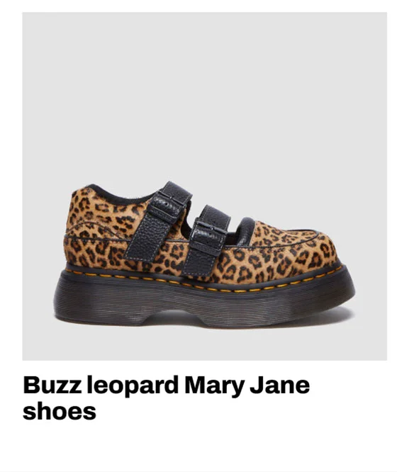 Buzz leopard Mary Jane shoes