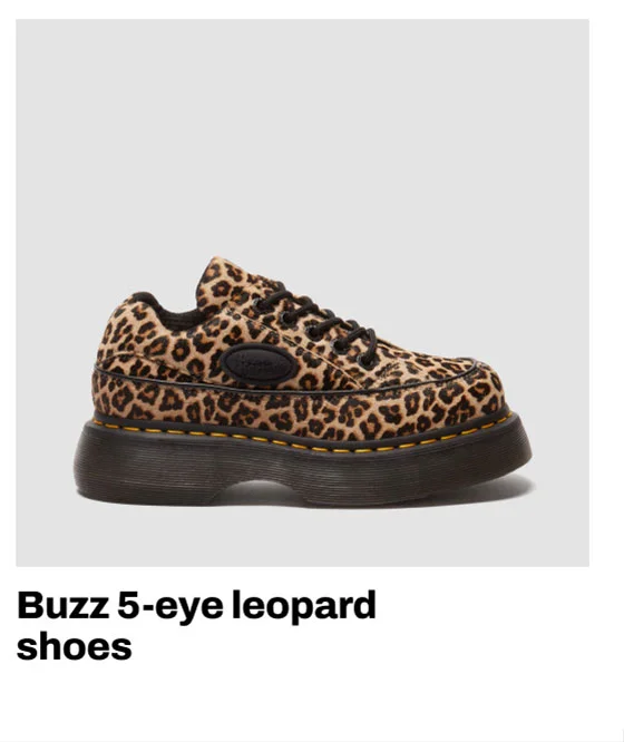 Buzz 5-eye leopard shoes