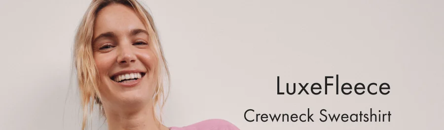 LuxeFleece Crewneck Sweatshirt in Pink Haze