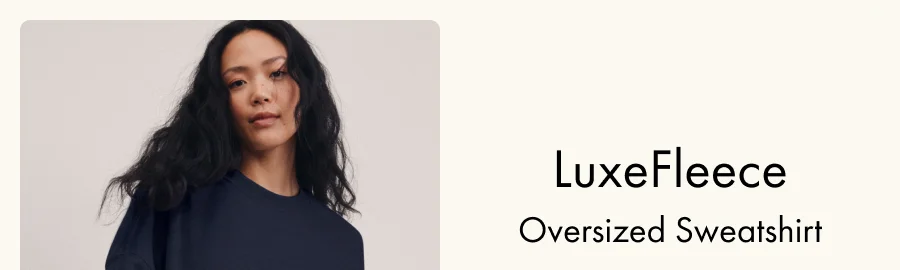 LuxeFleece Oversized Sweatshirt in After Dark Navy