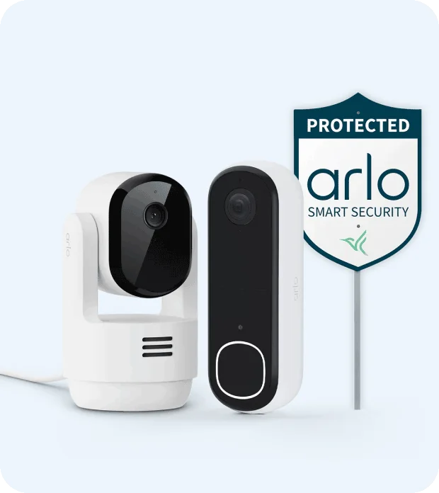 Arlo Arlo Video Doorbell + Pan-Tilt Indoor Security Kit Bundle.