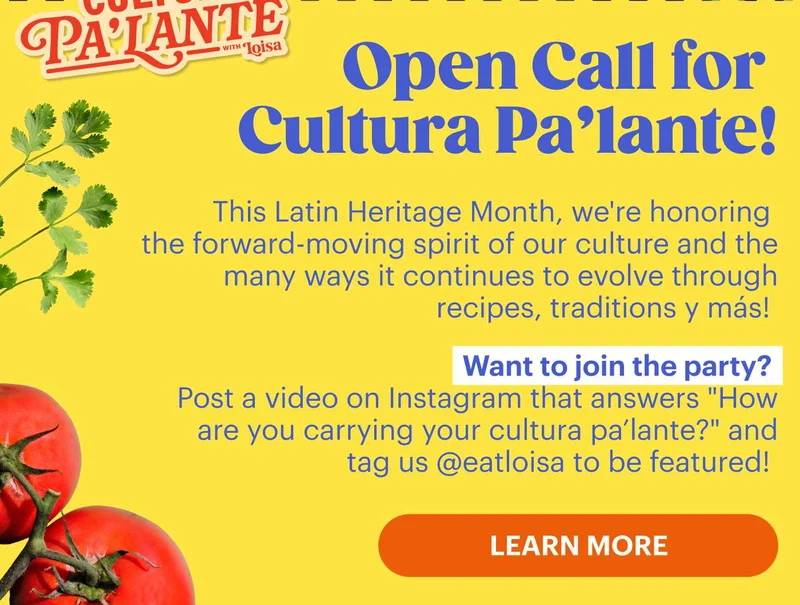 Open Call for Cultura Pa’lante! LEARN MORE