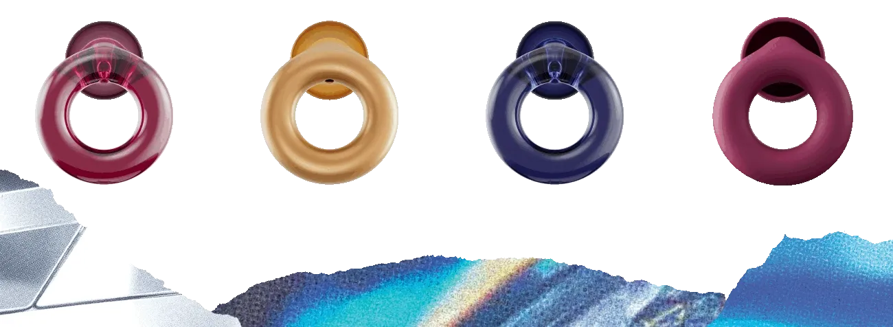 A GIF of four Loop Earplugs