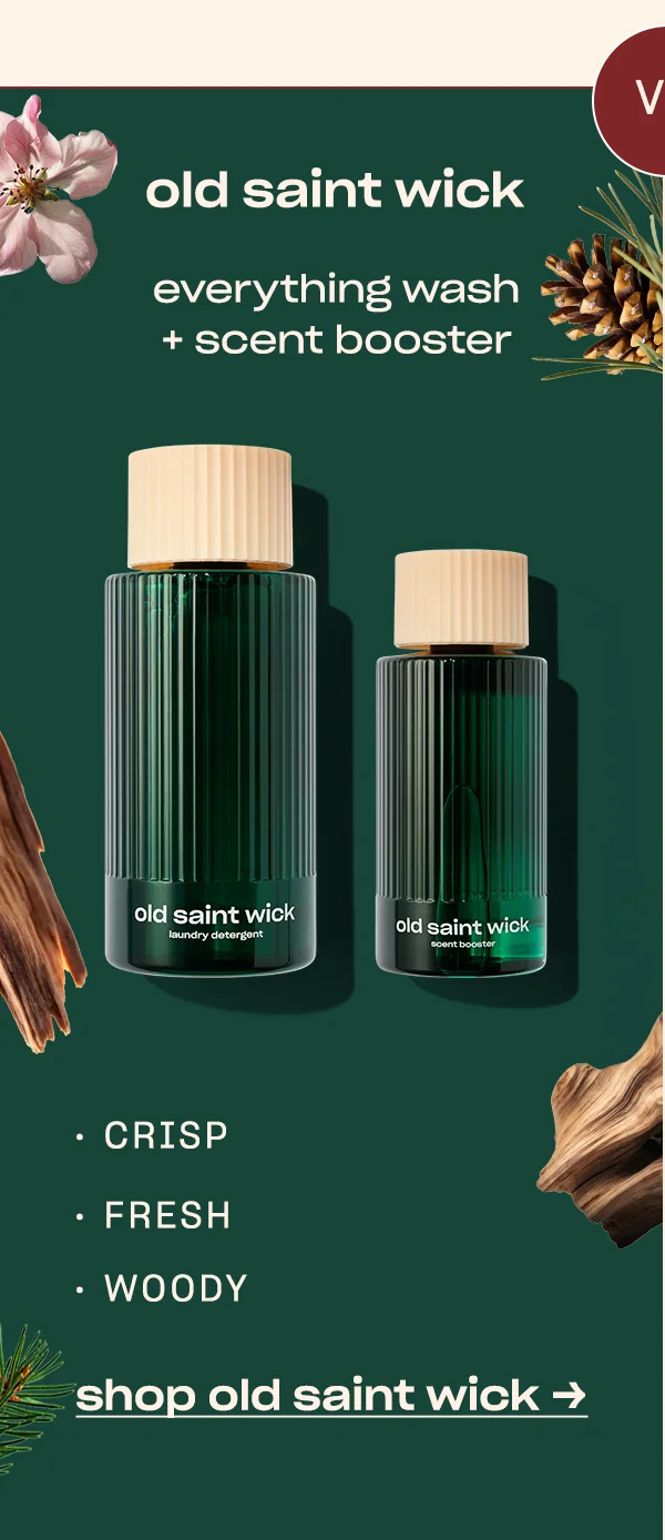 old saint wick everything wash + scent booster: crisp, fresh, woody