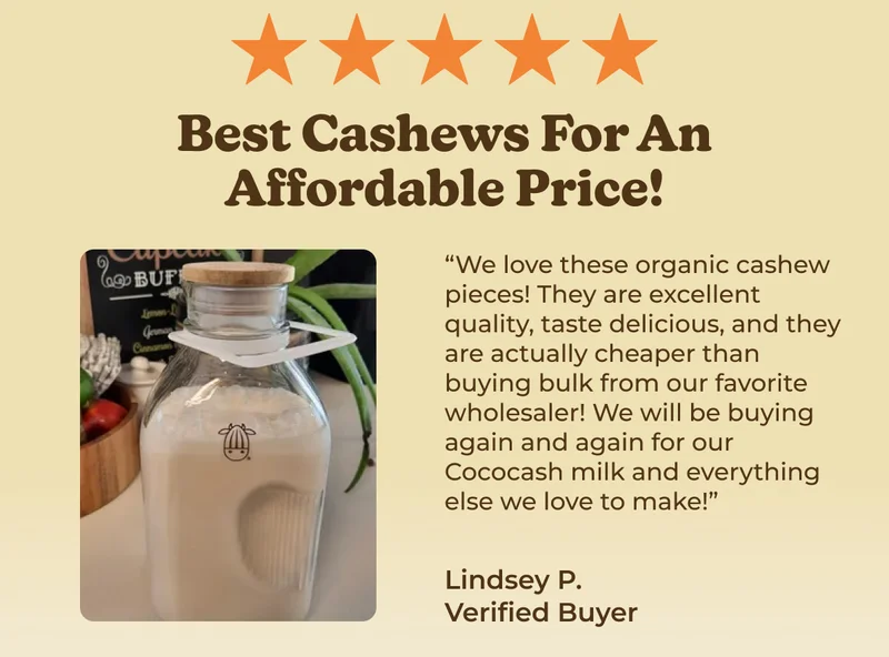 Shop Almond Cow Organic Cashew Pieces