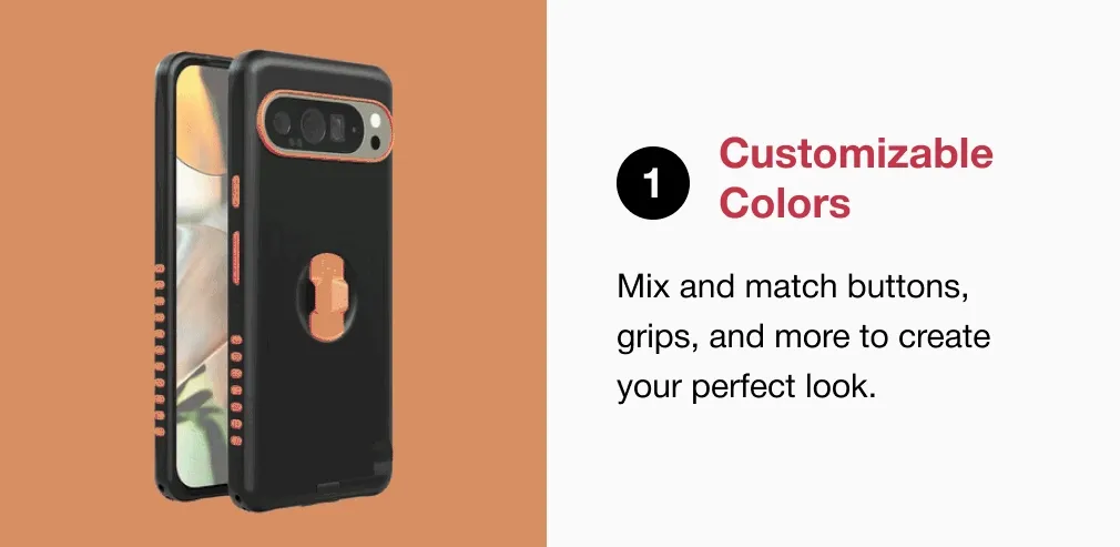 Customizable Colors: Mix and match buttons, grips, and more to create your perfect look.