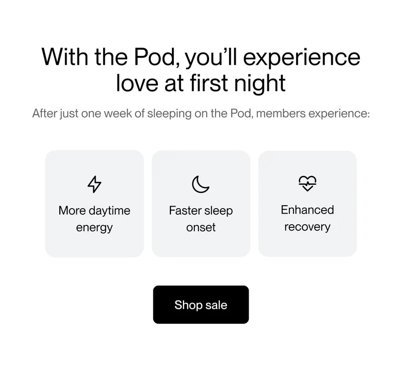 With the Pod, you’ll experience love at first night