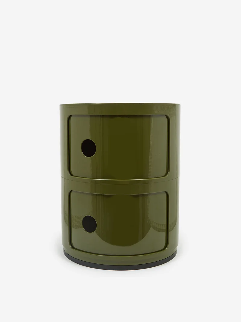 Image of Kartell Componibili 2 Tier Storage Unit Side Table - Green
