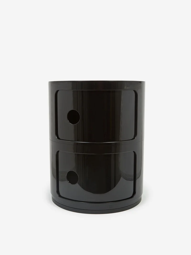 Image of Kartell Componibili 2 Tier Storage Unit Side Table - Black