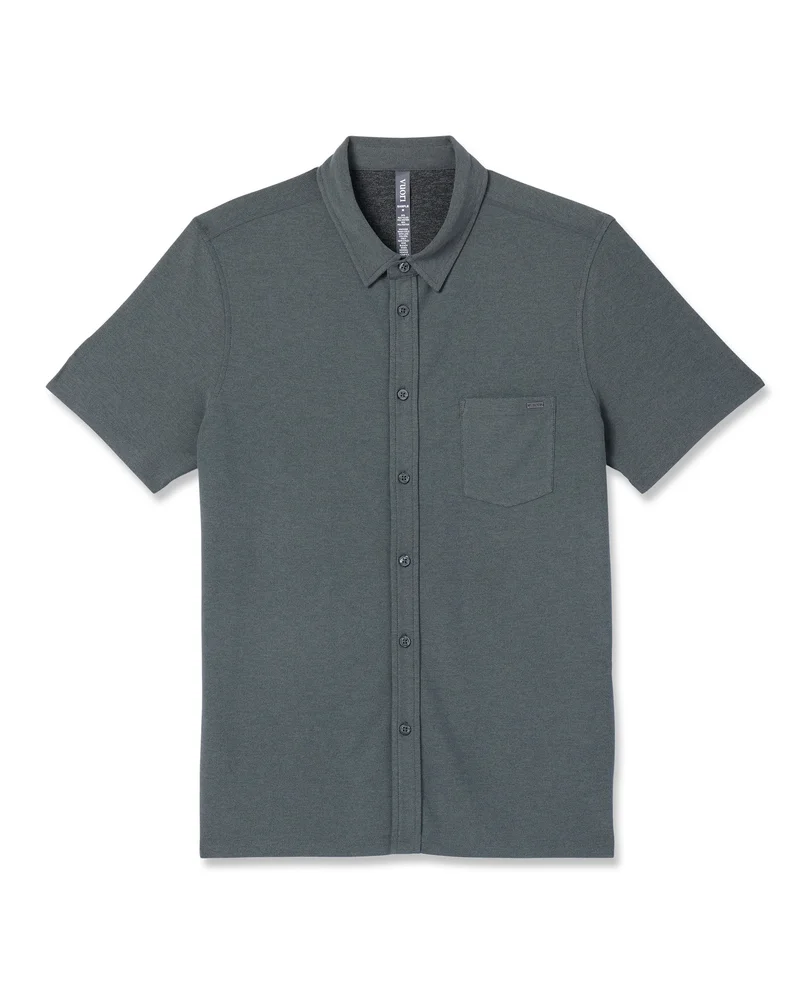 Image of Short-Sleeve Ace Button Down | Smoked Beryl