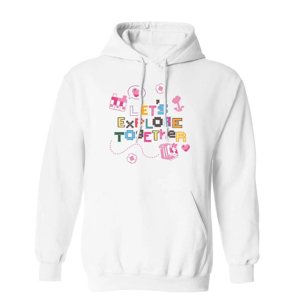 Image of Minecraft Let's Explore Together Fleece Hooded Sweatshirt
