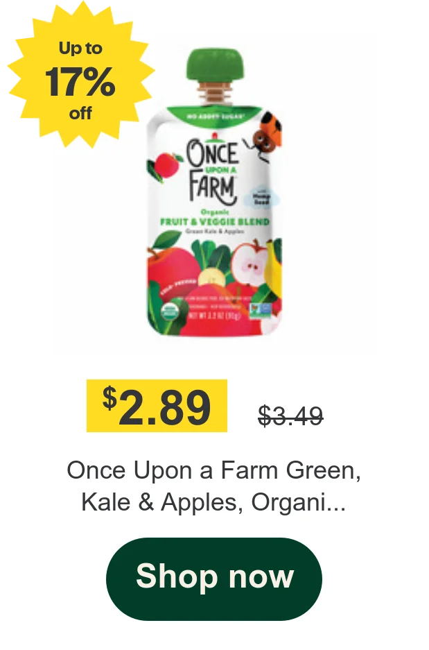 Once Upon a Farm Green, Kale & Apples, Organi...