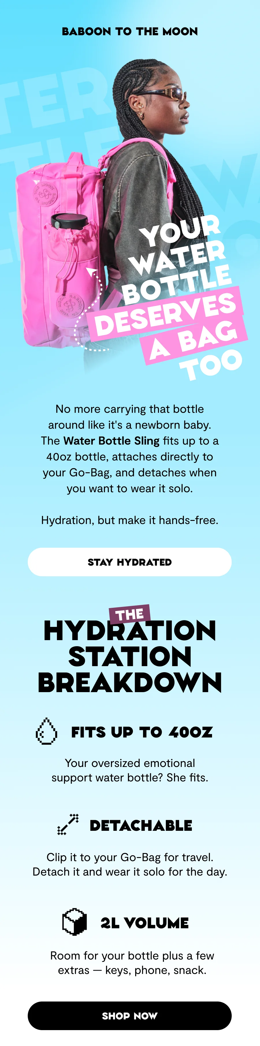 Water Bottle Sling
