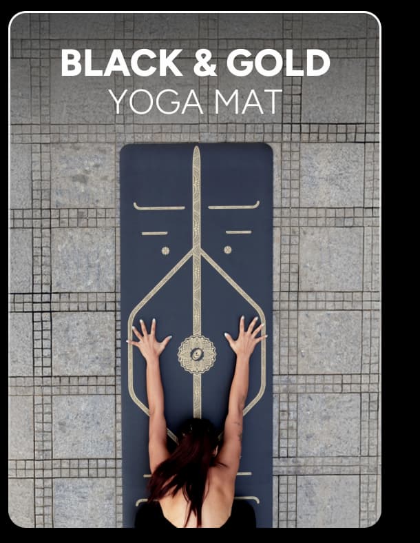 Black & Gold Yoga Mat