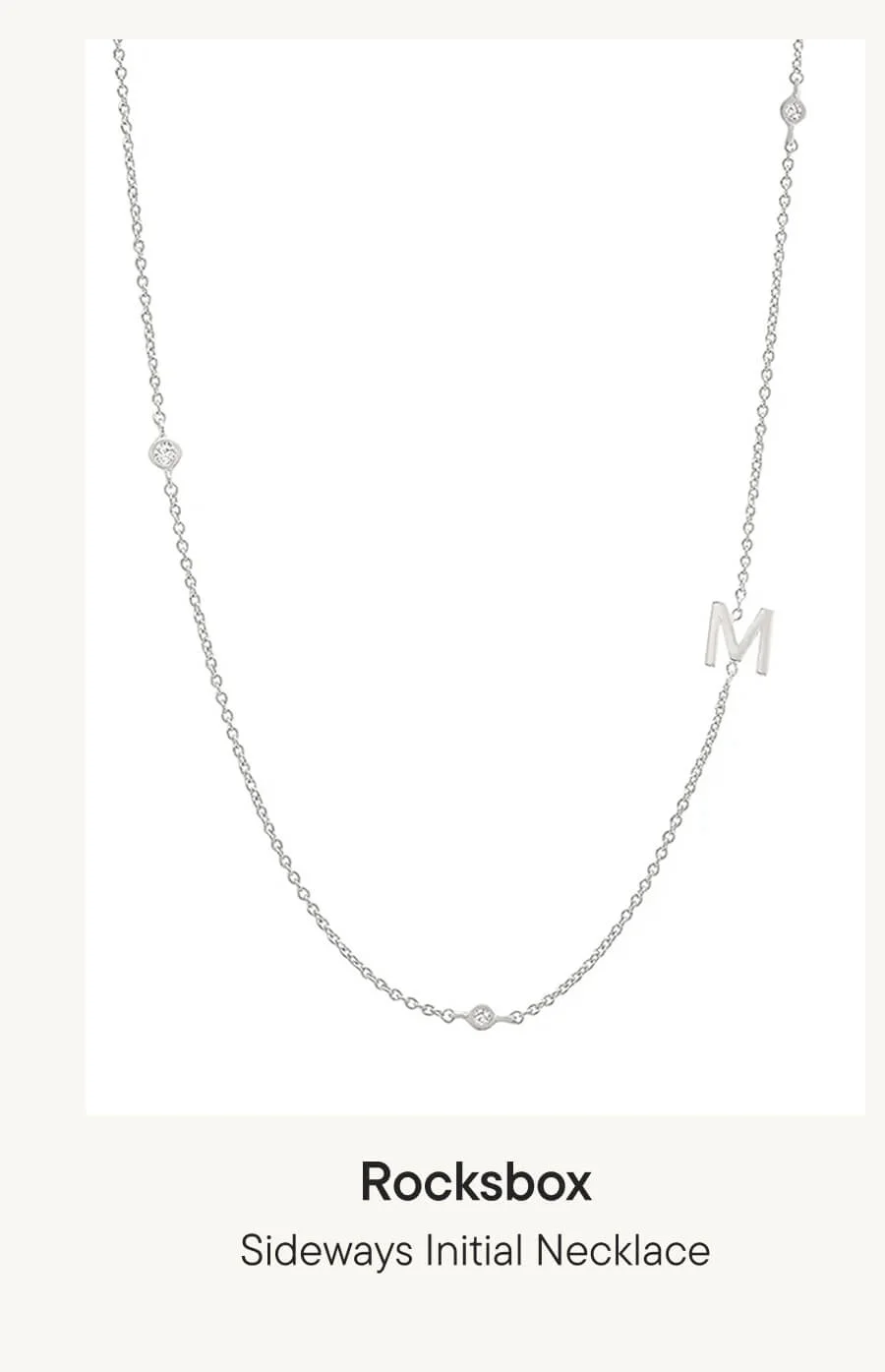 Sideways Initial Necklace