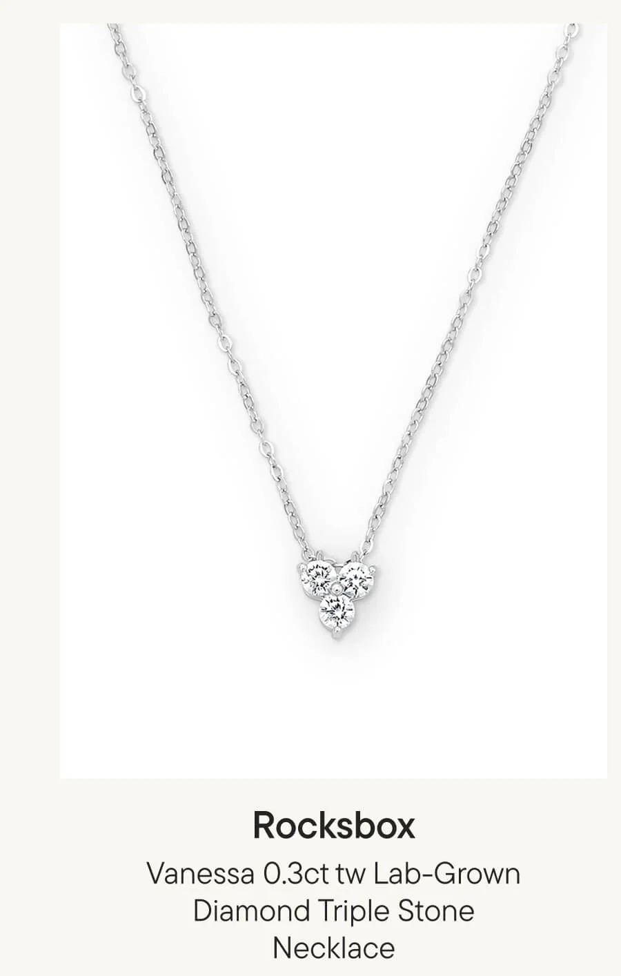 Vanessa 0.3ct tw Lab-Grown Diamond Triple Stone Necklace