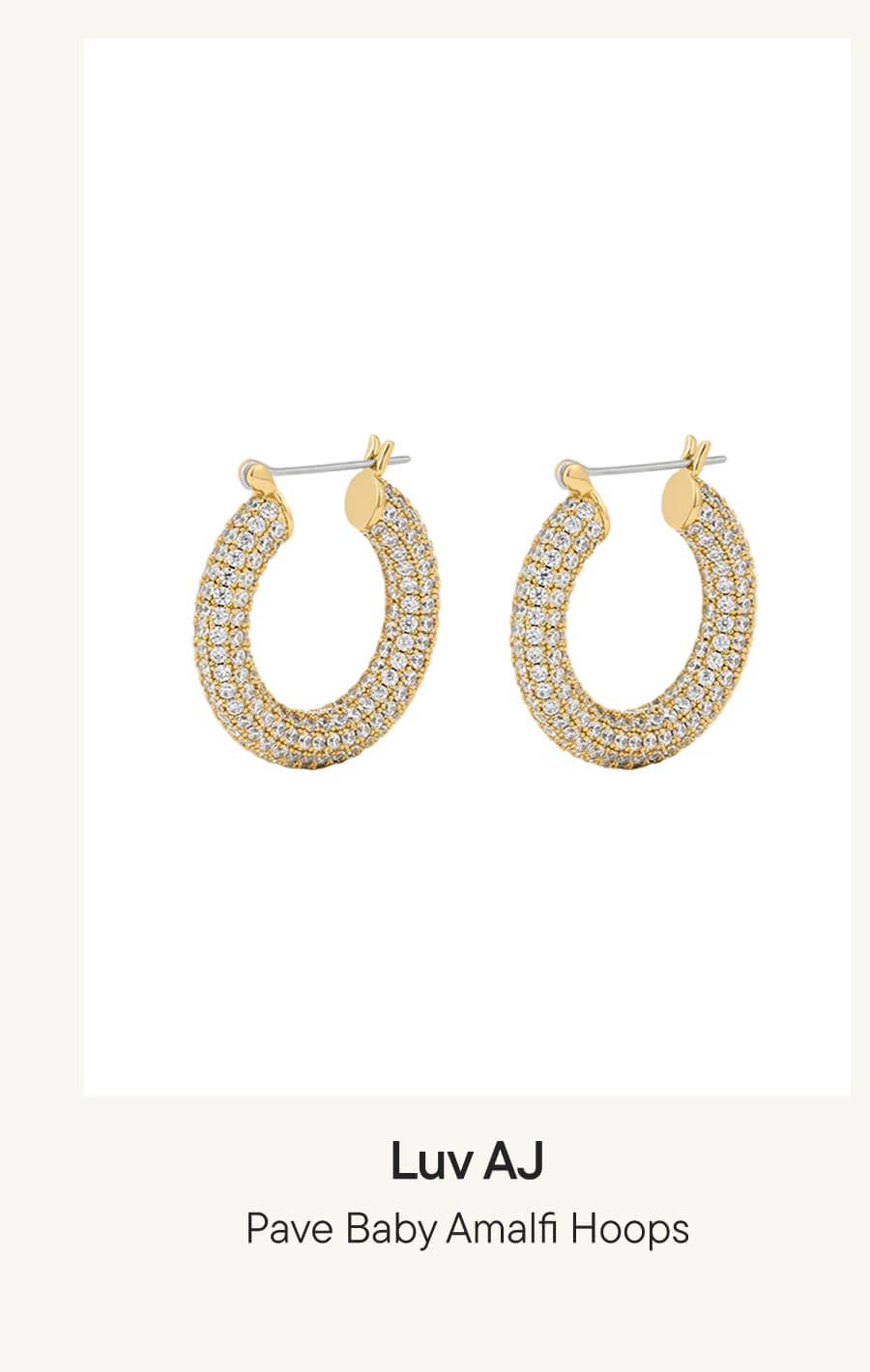 Pave Baby Amalfi Hoops