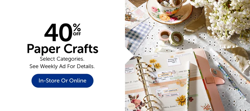 40% Off Paper Crafts & Scrapbooking