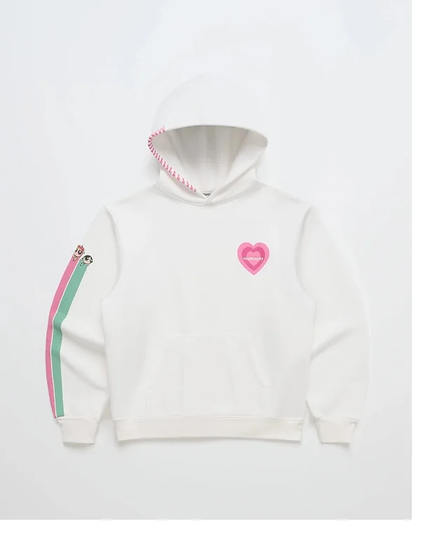 The Powerpuff Girls Heart Hoodie - White